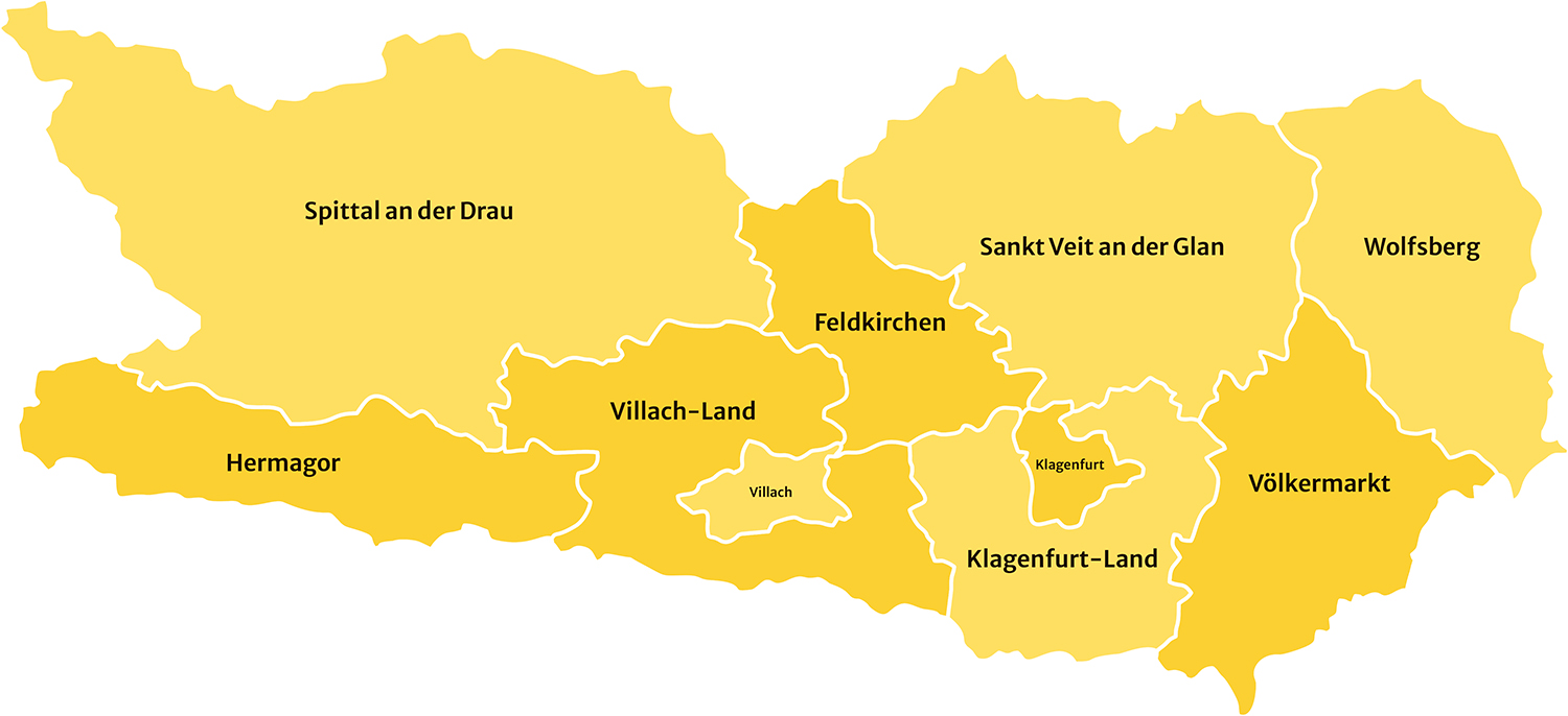 Bezirke in Kärnten